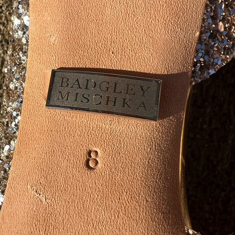 Badgley Mischka Glittering Hold Daisy Heels NIB 8 - Picture 10 of 10